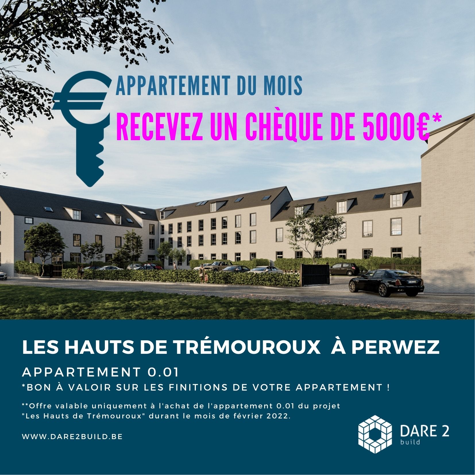 Février 2022 - Appartement du mois - Chèque de  5000 € sur les finitions